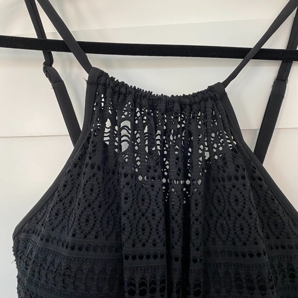 Black Crochet Swimsuit - Picture 2 of 5